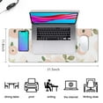 thumbnail image 5 of Light Pink with Round Flowers&nbsp;desk Mouse Padwaterproofno Slip&nbsp;for Office Home Work GamingmousematRubber Base Mousepad with Stitched Edges 31.5x11.8inches, 5 of 7