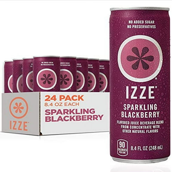 IZZE Sparkling Juice, Blackberry, 8.4 fl oz (24 Pack)