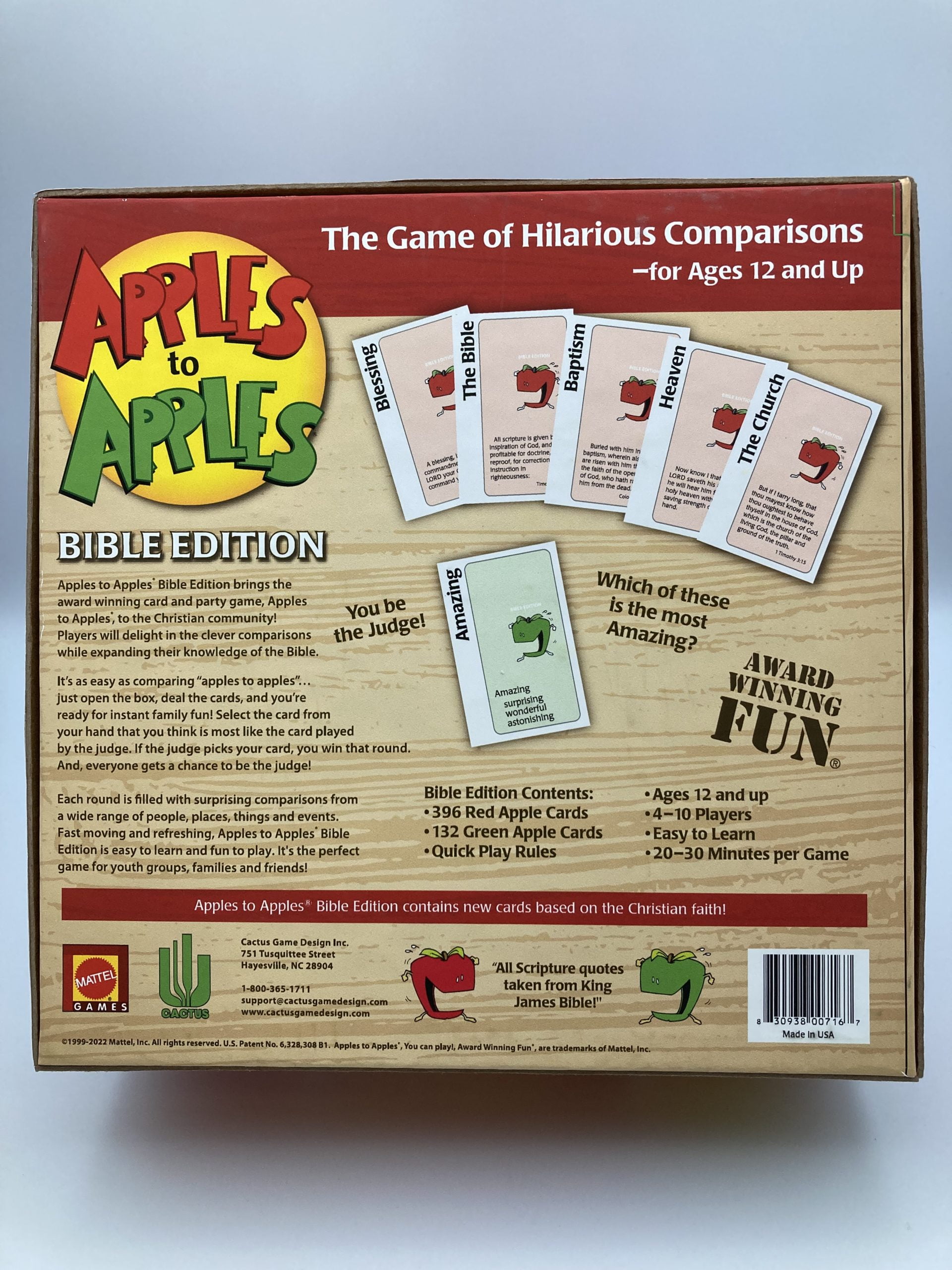 Apples to Apples: Bible Edition