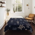 thumbnail image 4 of Navy Blue Coastal Large Tapestry for Bedroom Wall Hanging Tapestry,Nautical Summer Beach Sea Turtle Starfish Ceiling Backdrop Tapestries Poster Blanket Wall Decor for Teens Room Living Room 85" x 90", 4 of 8