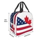 thumbnail image 3 of Fotbe USA Canada Flag Bolsa Térmica con Estampado y Forro de Aluminio Grueso Bolsa de Almuerzo con Bolsillo Frontal para Hombres y Mujeres, Ideal para Trabajo, Escuela, 3 of 8