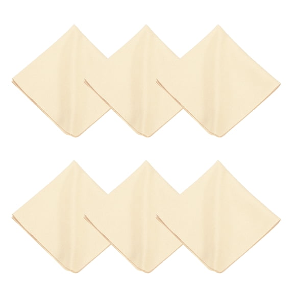Uxcell 6Pcs Microfiber Cleaning Cloth for Glasses, 8x8inch Eyeglass Cleaning Cloth for Screens Cameras Cell Phones Electronics Lenses, Beige