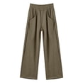 thumbnail image 4 of DHFJKG Wide Leg Sweatpants Women Casual Loose Fit Solid Color Elastic Waist Athletic Joggers Pants, 4 of 4