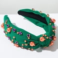 thumbnail image 5 of LSQii Headbands for Women Mardi Gras Outfit Non Slip Clip Wide Head Band Sparkle Sequin Glitte Masquerade Fashion Party Accessories Carnival Green, 5 of 6