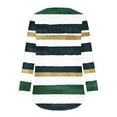 thumbnail image 4 of EchfiProm Tops for Women Long Sleeve Striped Pullover Army Green Relaxed Fit Slit Hem Crew Neck Womens T-Shirt Casual, 4 of 8