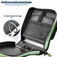 thumbnail image 5 of Water-Resistant 3-Ring Binder Organizer with Multiple Pockets Zipper Binder Bag for Office Green Tie-dye Flowers, 5 of 8