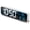 Wired-white Case+blue Digit, variant on Digital Wired-black Alarm Clock Large LED Display Desk Wall Decor for Bedroom Office Living Room