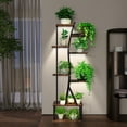 thumbnail image 5 of Living Room Display Shelves Plant Stand Indoor with Grow Lights, Indoor Plant Stand with Curved Corner, 8 Tiered Plant Shelf Indoor, Tall Plant Stands Indoor for Living Room, Patio, Balcony Decor,Liv, 5 of 10