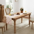 thumbnail image 3 of 100% Cotton French Pastoral Table Runners, 13x48 Inch Pink Farmhouse Table Runners 48 Inches Long, Vintage Flowers Print Home Decors, 3 of 6