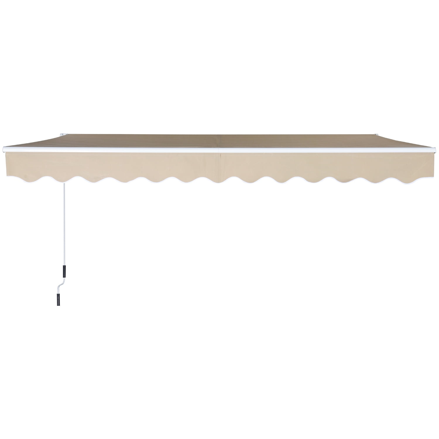 12x8.2ft Manual Retractable Patio Awning WaterResistant Sun Shade
