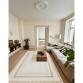 thumbnail image 2 of Cream Framed Area Rugs for Living Room Washable Rugs Boho Moroccan Area Rug Soft Neutral Geometric Bohemian Carpet Distressed Indoor Rug for Bedroom Dining Room Office Foldable Nonslip Rug, 2 of 9