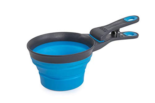Small/1 Cup Capacity Dexas Pets Collapsible Travel Cup Pro Blue 