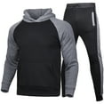 thumbnail image 1 of Mens Jogging Suit Sports Hoodie Set Two-Piece Jacket With Hood And Pockets, 1 of 8