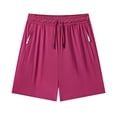 thumbnail image 4 of Gpoecd Cargo Shorts Women Summer Casual Waist Outdoor Beach Shorts with Zipper Pockets for Running and Travel Sweatpant Shorts Pink,XL, 4 of 4