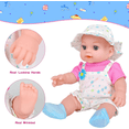 thumbnail image 4 of Aijohnny Baby Doll Set with Diaper & Pacifier, Pretend Play Toy with Flower Pattern Backpack Carrier, Birthday Gifts for Kids 3-5 5-8 8-12 Year Old, 4 of 8