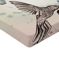 thumbnail image 2 of Ambesonne Nature Fitted Sheet 2 Pcs Set, Vintage Birds Flowers, Twin, Teal Brown, 2 of 3