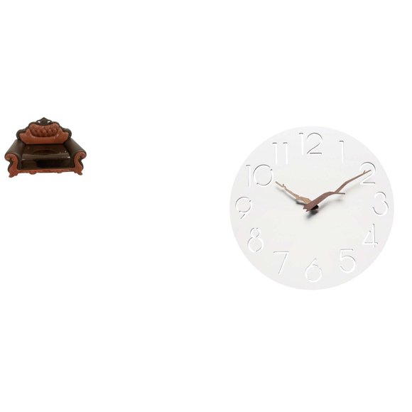 Sofá en miniatura para muñecas,Muebles de casa de muñecas,modelo de sofá europeo,decoración,Reloj de pared,Reloj de pared decorativo para baño y dormitorio.,Reloj de pared redondo