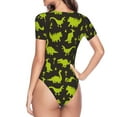 thumbnail image 4 of Easygdp Cute Cartoon Dinosaurs Women's One-Piece Swimsuit Slim Fit Crew Neck Bodysuit Athletic Swimwear with Concealed Buckle - Small, 4 of 9