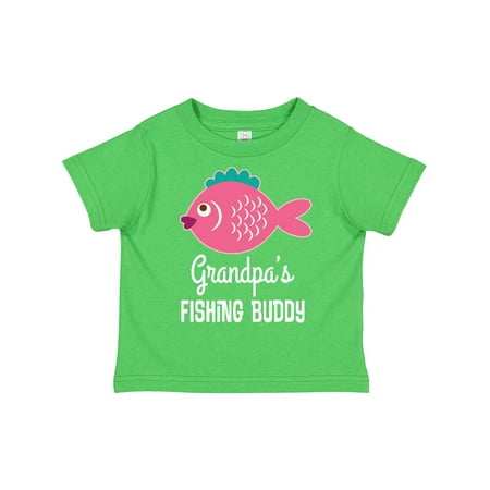 

Inktastic Grandpa Fishing Buddy Girls Fish Gift Toddler Toddler Girl T-Shirt