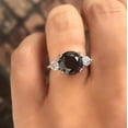 thumbnail image 3 of 2.10Ct Round Cut Lab-Created Black Diamond Engagement Ring 14K White Gold Plated, 3 of 3