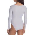 thumbnail image 2 of NearlyNude Womens 2x2 Modal Ribbed Plunge Bodysuit Style-RNN46, 2 of 2