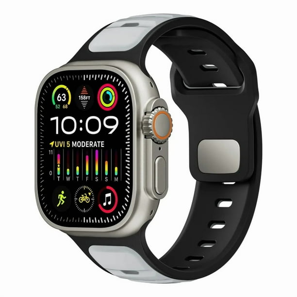 Correa de Silicona Transpirable para Apple Watch, Bicolor, Deportiva