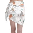 thumbnail image 2 of Kll Dino On A Skateboard Surf Print Women'S Sarong Coverups Short Bathing Suit Wrap Skirt Beach Wrap Swimsuit Cover Ups, 2 of 7