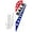Stars, variant on Sale (Red) Teardrop Feather Flag - Complete with 14ft Pole Set and Ground Spike