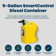 Scepter SmartControl Dual Handle Gas Container Jug, 5 Gal, 2 Pack, Yellow