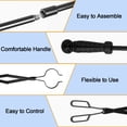 thumbnail image 2 of Heavy Duty 32 inch Long Fireplace Fire Pit Poker Stick and 25 Inch Campfire Fireplace Tongs Tool Sets, Log Grabber Fire Pit Tools for Fireplace Wood Stove, Campfire, Bonfires, Indoor & Outdoor Use, 2 of 8