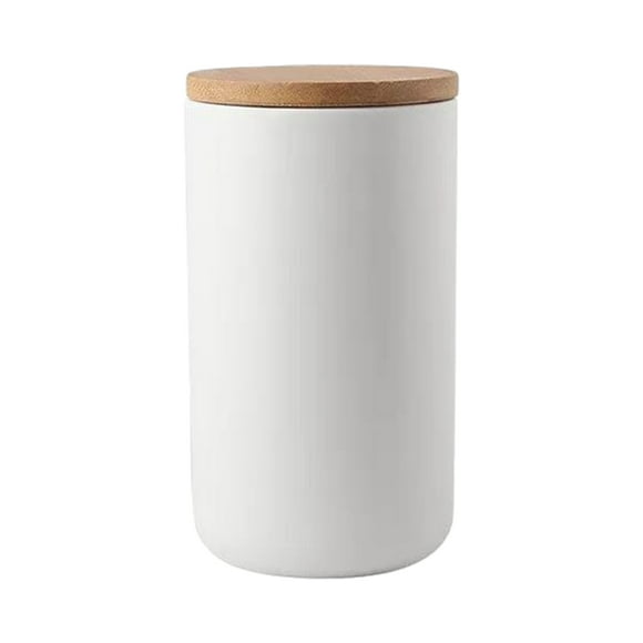 Maytalsory Ceramic Storage Jar Wide Application Multifunctional Non-skid Ceramic Seasoning Jars Tea Food Storage Jar Durable white large 1Set