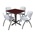 thumbnail image 5 of Regency Cain 5 Piece 30'' Square Breakroom Table and Chair Set, 5 of 6