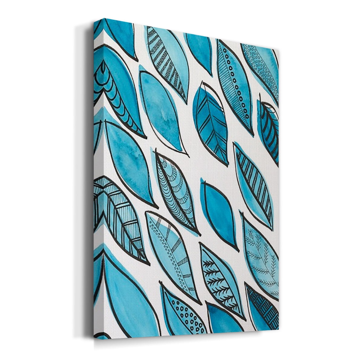 Patterned Leaf Shapes I Premium Gallery Wrapped Canvas - Ready to Hang
