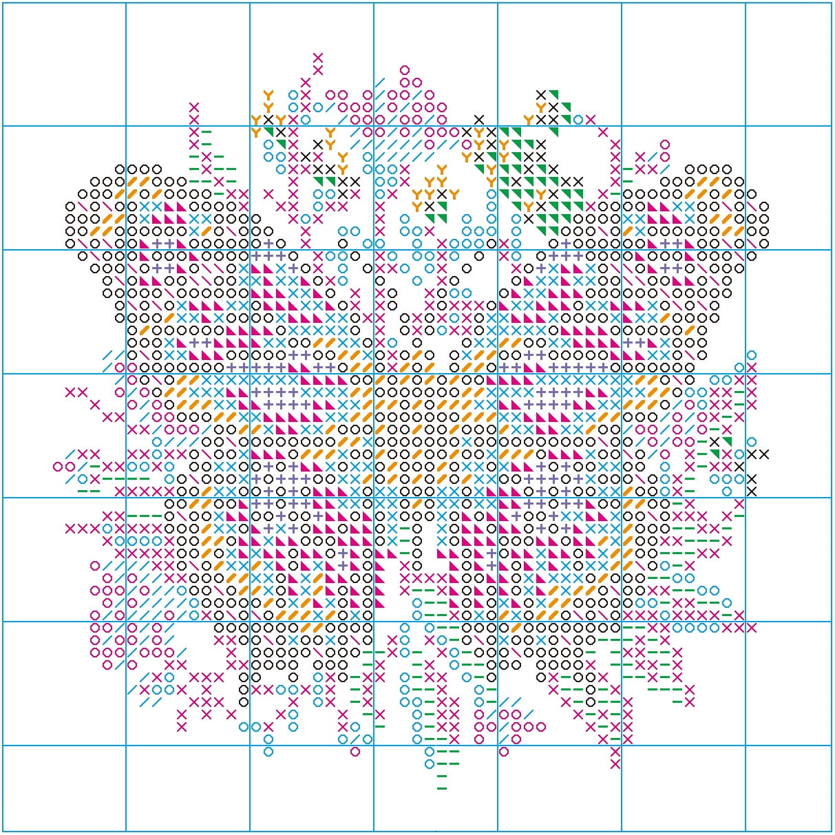 DIAMOND DOTZ® Blue Butterfly Special Edition No-Count Cross Stitch Kit - 5" Round