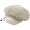 thumbnail image 5 of CoCopeaunts Newsboy Hats for Women Octagonal Cap Female Autumn Winter PU Leather Stylish Artist Painter Newsboy Caps Beret Hat, 5 of 7