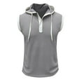 thumbnail image 7 of fatyb Men's Hooded Tank Tops Sleeveless Button down Tops Casual Drawstring Lightweight Hoodies for Men, 7 of 7