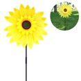 thumbnail image 1 of Flor de molinete, decoración girasol, para niños, para balcón, terraza y jardín, tapón de jardín, 70 cm de alto, amarillo Adepaton 220988, 1 of 9