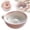 Pink, variant on Rinsing Berry Washing Ceramic Bowl Ceramic Berry Basket With Holes Stoneware Rinse Bowl For Kitchen Counter