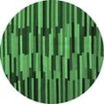thumbnail image 1 of Ahgly Company Indoor Round Oriental Emerald Green Traditional Area Rugs, 3' Round, 1 of 4