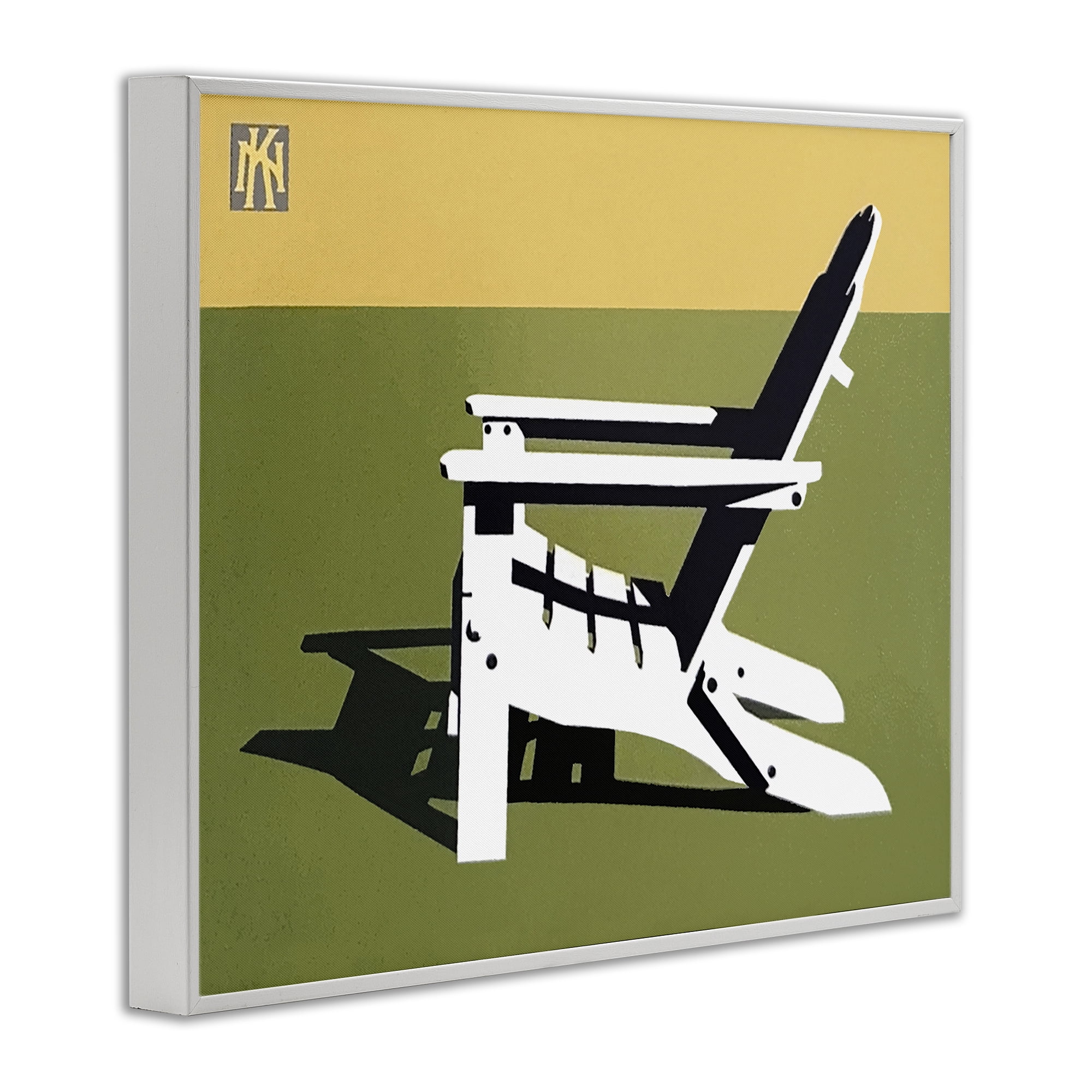 Stupell Industries Minimal Sunlit Lounge Chair White Framed Giclee Art, design by Jadei Graphics
