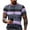 Purple, variant on Yiaimeir Men's Casual Striped Short Sleeve T-Shirt Soft Cotton Blend Stylish Summer Top For Everyday Wear Streetwear,Size S-2XL