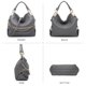 thumbnail image 2 of Bolso de mano Dasein de piel vegana con strass Hobo Tote gris, 2 of 6