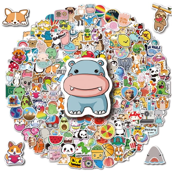 Sawnfay 200 Count Waterproof Vinyl Cute Stickers for Kids Teens Girls, Elementry Reward Incentive Charts