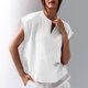 thumbnail image 5 of Eres Más Que una Camisa de Puntuación de Prueba Sexy de Manga Corta Lentejuelas Suelta Camisa de Blusa con Cuello en V, Poliéster, 5 of 6