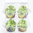 thumbnail image 2 of Katgely 2 Compartment Cupcake Container - Clear Plastic Stackable - BPA Free - 50 Per Pack, 2 of 5
