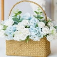 thumbnail image 6 of Artificial Hydrangea Bouquet 5 Stems Real Touch Silk Flower Arrangement for Wedding Home Decor Centerpiece Table Garden Vase Fillers Blue White Pink Purple, 6 of 9