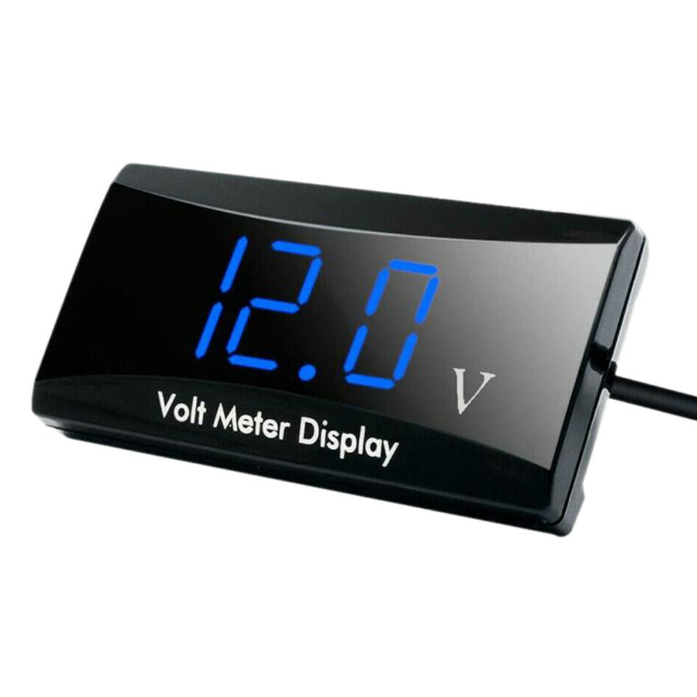 12V Ultra Thin Digital LED Display Voltmeter Voltage Meter Panel For Car Truck 