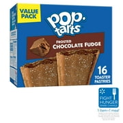 Pop-Tarts Frosted Chocolate Fudge Instant Breakfast Toaster Pastries, Shelf-Stable, Ready-to-Eat, 27 oz, 16 Count Box