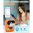 thumbnail image 2 of Impresora de códigos de barras Phomemo M110, impresora de etiquetas térmica inalámbrica Bluetooth para pequeñas empresas, escuelas, códigos de barras, direcciones, joyería, ropa y organización. Naranj, 2 of 5
