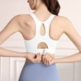 thumbnail image 5 of OSOLU Women Yoga Sports Bra With High Support And Feel Workout Sports High Support Comfortable Bralettes White M, 5 of 7